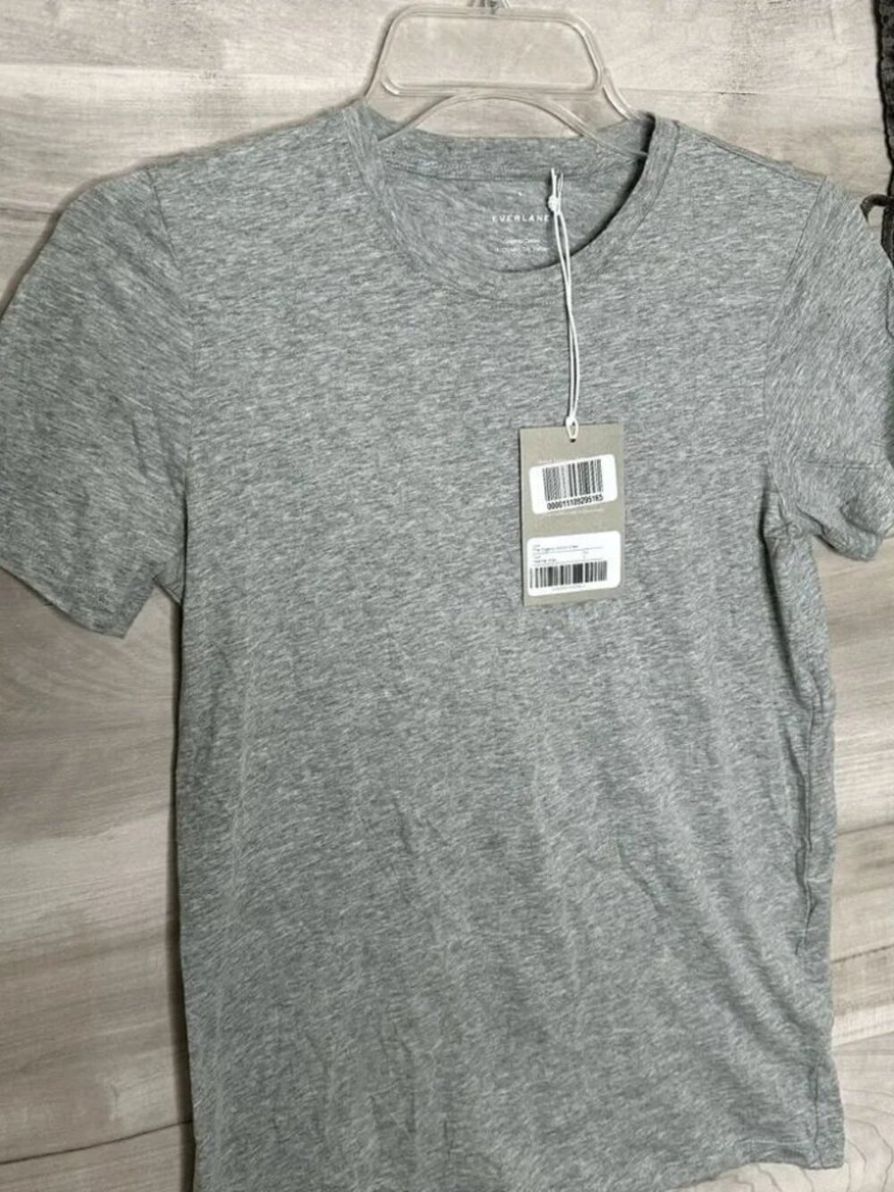 Everlane Womens Heathered Gray Organic Cotton Tee Shirt Size Small - Picture 8 of 8